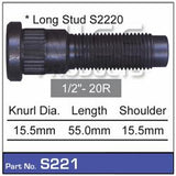 Wheel Stud S221 - Nice Products | Universal Auto Spares