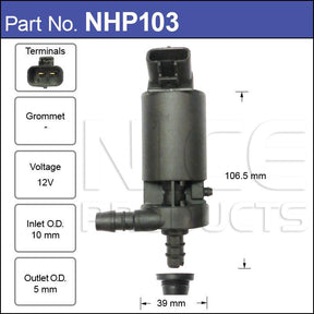 Headlamp Pump NHP103 - Nice Products | Universal Auto Spares