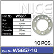 Wheel Spacers 10pcs (5 Pairs) WS657-10 - Nice Products | Universal Auto Spares