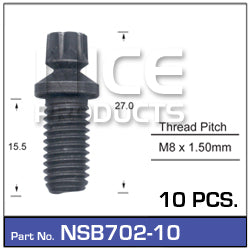Shear Bolt (10) NSB702-10 - Nice Products | Universal Auto Spares