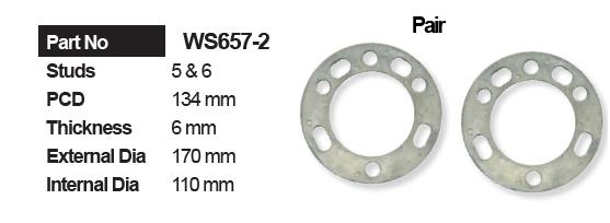 Wheel Spacer (2) WS657-2 - Nice Products | Universal Auto Spares