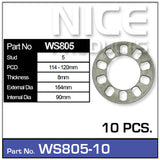 Wheel Spacers 10pcs (5 Pairs) WS805-10 - Nice Products | Universal Auto Spares
