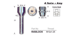 Lock Nuts (set of 4) R450LOCK - Nice Products | Universal Auto Spares