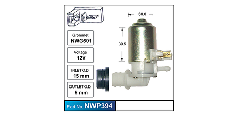 Washer Pump NWP394 - Nice Products | Universal Auto Spares