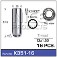 Wheel ‘Nuts Pack (16) K351-16 - Nice Products | Universal Auto Spares