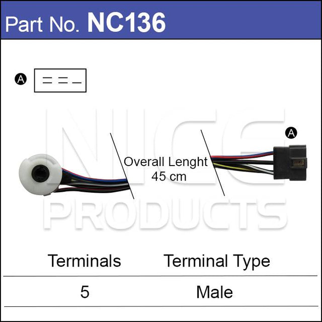 Ignition Switch NC136 - Nice Products | Universal Auto Spares