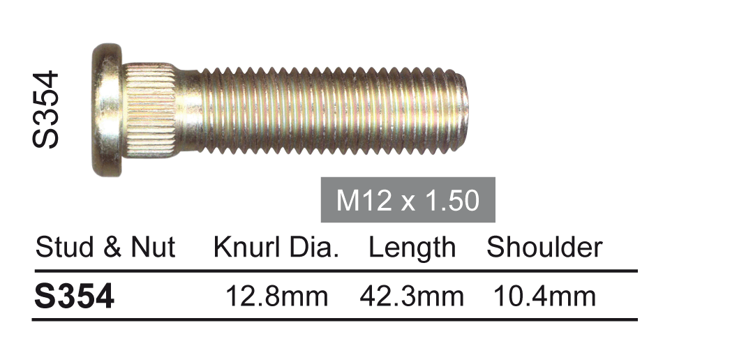 Wheel Stud S354 - Nice Products | Universal Auto Spares