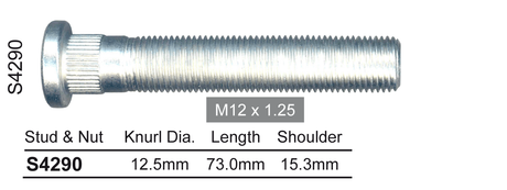 Long wheel stud S4290 - Nice Products | Universal Auto Spares