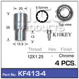Chrome Nuts (set of 4 + Key) KF413-4 - Nice Products | Universal Auto Spares