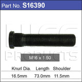 Long wheel stud S16390 - Nice Products | Universal Auto Spares