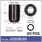 Lock Nuts 20+Key J332B-20 - Nice Products | Universal Auto Spares