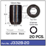 Lock Nuts 20+Key J332B-20 - Nice Products | Universal Auto Spares