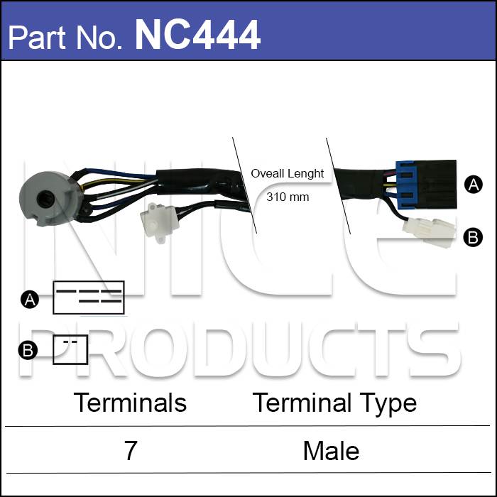 Ignition Switch NC444 - Nice Products | Universal Auto Spares