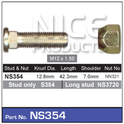 Stud & Nut NS354 - Nice Products | Universal Auto Spares