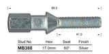 One Piece Stud MB388 - Nice Products | Universal Auto Spares