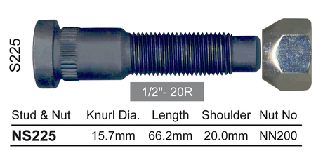 Stud & Nut NS225 - Nice Products | Universal Auto Spares
