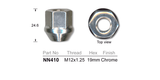 Chrome nut NN410 - Nice Products | Universal Auto Spares