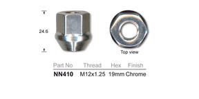 Chrome nut NN410 - Nice Products | Universal Auto Spares