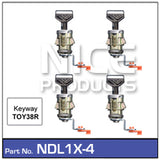 Door Lock set 4 NDL1X-4 - Nice Products | Universal Auto Spares