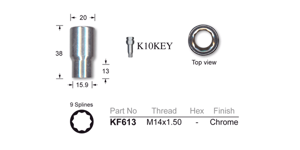Chrome Nuts KF613 - Nice Products | Universal Auto Spares