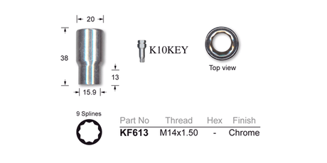 Chrome Nuts KF613 - Nice Products | Universal Auto Spares