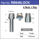 Lock Nuts (set of 4) RB646LOCK - Nice Products | Universal Auto Spares