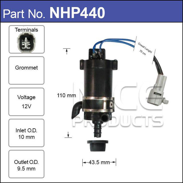 Headlamp Pump NHP440 - Nice Products | Universal Auto Spares