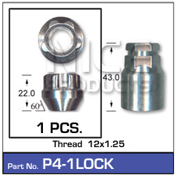 Lock Nuts (set of 1) P4-1LOCK - Nice Products | Universal Auto Spares