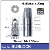 BULLET Lock (4) Nuts BU6LOCK - Nice Products | Universal Auto Spares