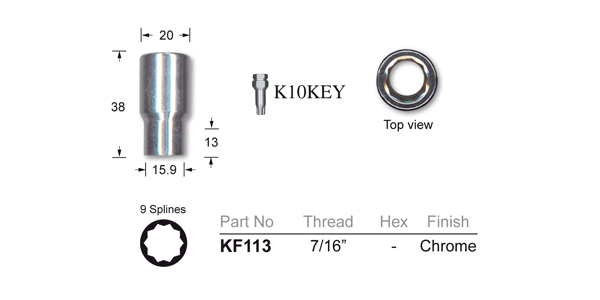Chrome Nuts KF113 - Nice Products | Universal Auto Spares