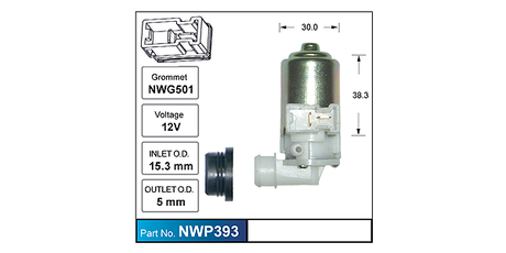 Washer Pump NWP393 - Nice Products | Universal Auto Spares