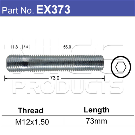 Stud Extension EX373 - Nice Products | Universal Auto Spares