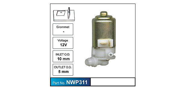 Washer Pump (300) NWP311 - Nice Products | Universal Auto Spares