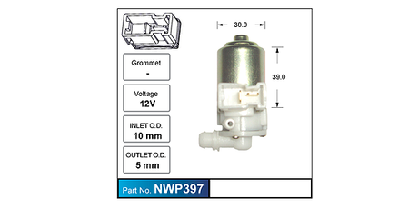 Washer Pump NWP397 - Nice Products | Universal Auto Spares