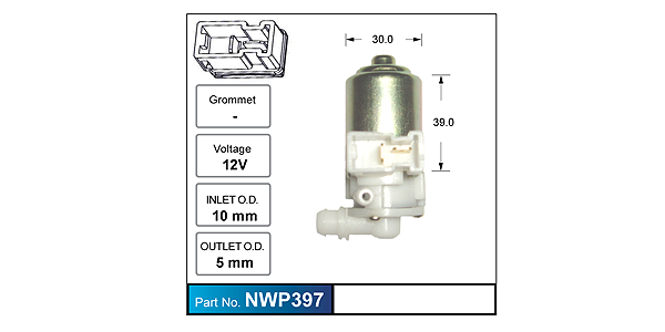 Washer Pump NWP397 - Nice Products | Universal Auto Spares