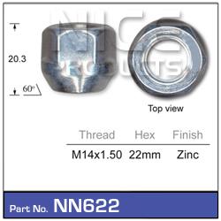 Wheel Nut NN622 - Nice Products | Universal Auto Spares