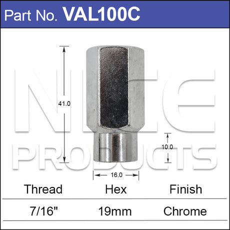 Wheel Nut VAL100C - Nice Products | Universal Auto Spares