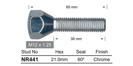 One Piece Stud NR441 - Nice Products | Universal Auto Spares