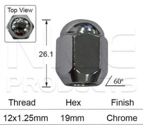 Wheel Nut NN463C - Nice Products | Universal Auto Spares