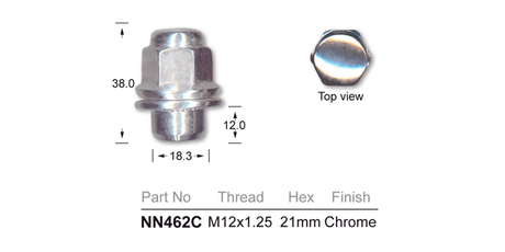 Wheel Nut NN462C - Nice Products | Universal Auto Spares