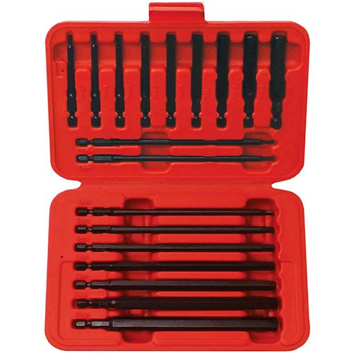 18 Piece 1/4” Hex Metric Long Shaft Hex Bits Set - PKTool | Universal Auto Spares