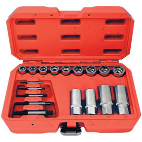 18 Pieces CR-MO Damaged & Rounded Stud, Bolt, Nut & Screw Remover - PKTool