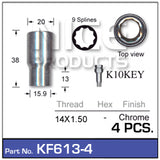 Chrome Nuts KF613-4 - Nice Products | Universal Auto Spares