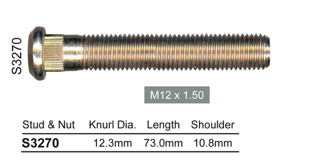Long wheel stud S3270 - Nice Products | Universal Auto Spares