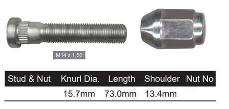 Stud & Nut NS6120B - Nice Products | Universal Auto Spares