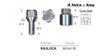 Lock Nuts (set of 4) RA3LOCK - Nice Products | Universal Auto Spares