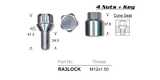 Lock Nuts (set of 4) RA3LOCK - Nice Products | Universal Auto Spares