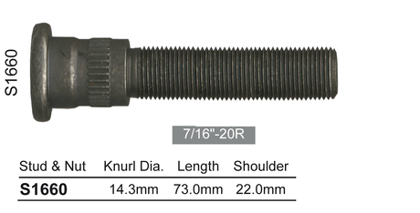 Long wheel stud S1660 - Nice Products | Universal Auto Spares