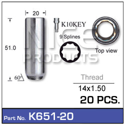 Lock Nuts PK20 K651-20 - Nice Products | Universal Auto Spares
