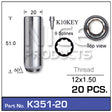 Wheel Nuts Pack (20) K351-20 - Nice Products | Universal Auto Spares